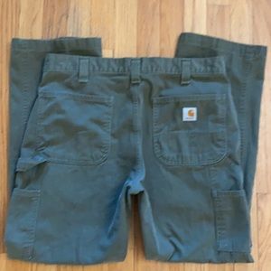 Carhartt Army Green Twill Pants EUC